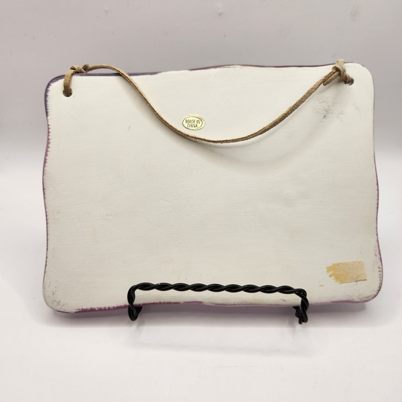 "If the Shoe Fits, Buy it in Every Color" Purple Ceramic Hanging Sign 7"x5" - Picture 2 of 4